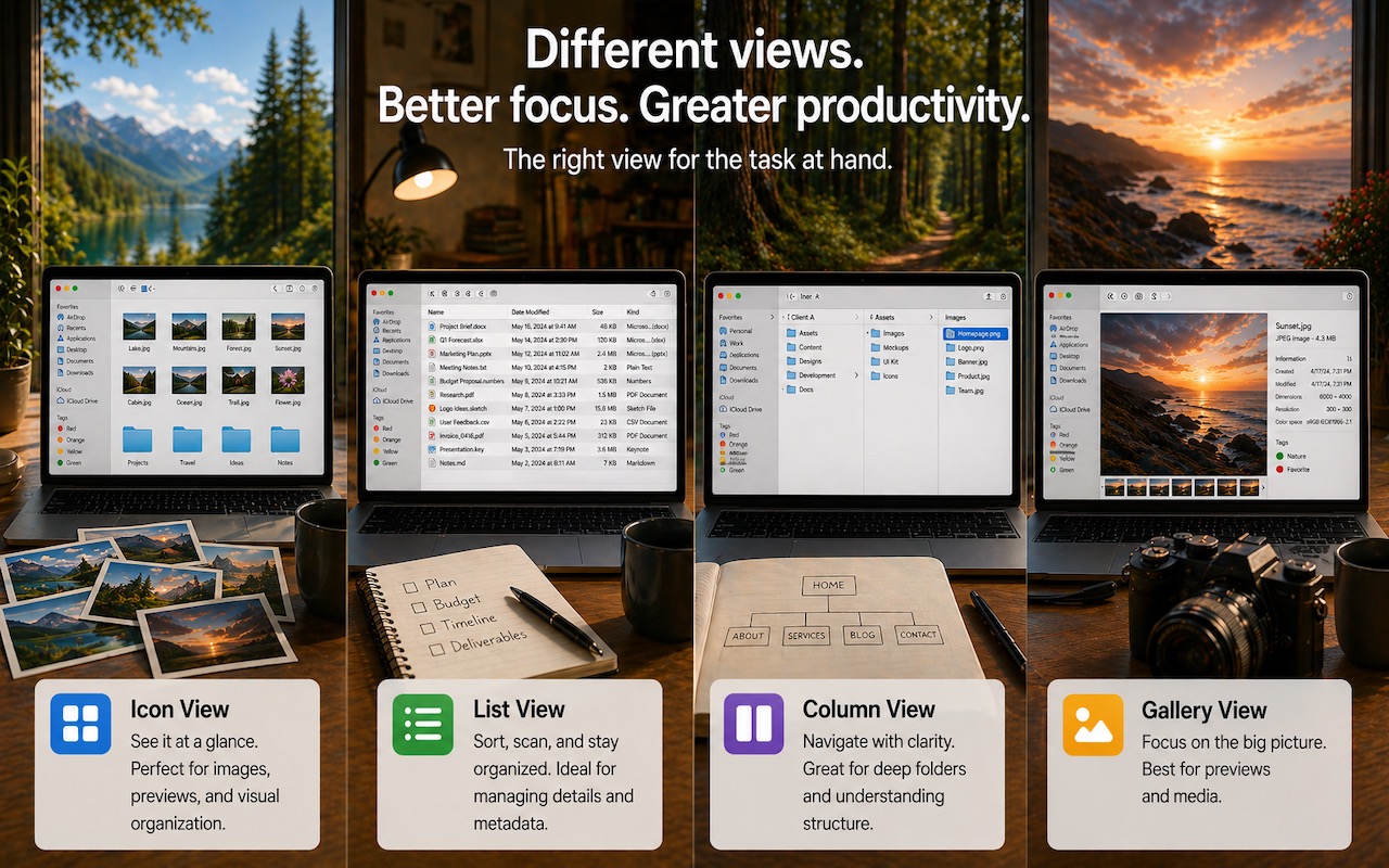 Get to Your Files Faster by Choosing the Best Finder View | go2g2.com