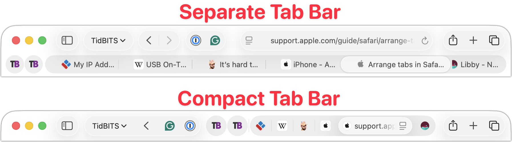 Those who have been missing Safari’s compact tab bar are in luck—it’s back as of macOS 26.4 and iPadOS 26.4. The compact tab bar is a welcome way to save vertical space for content. | go2g2.com
